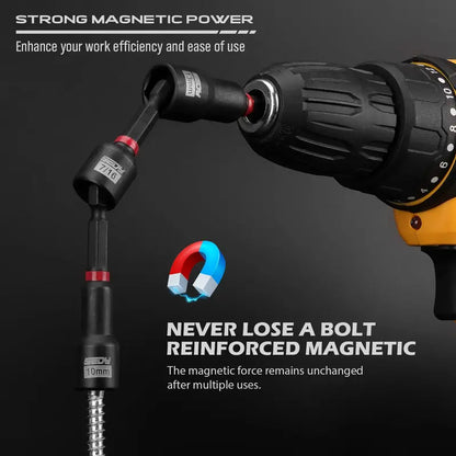 Magnetic Impact Nut Driver Set – 41/59/80-Piece SAE & Metric Socket Set with Adapters, Extensions & Bit Holder
