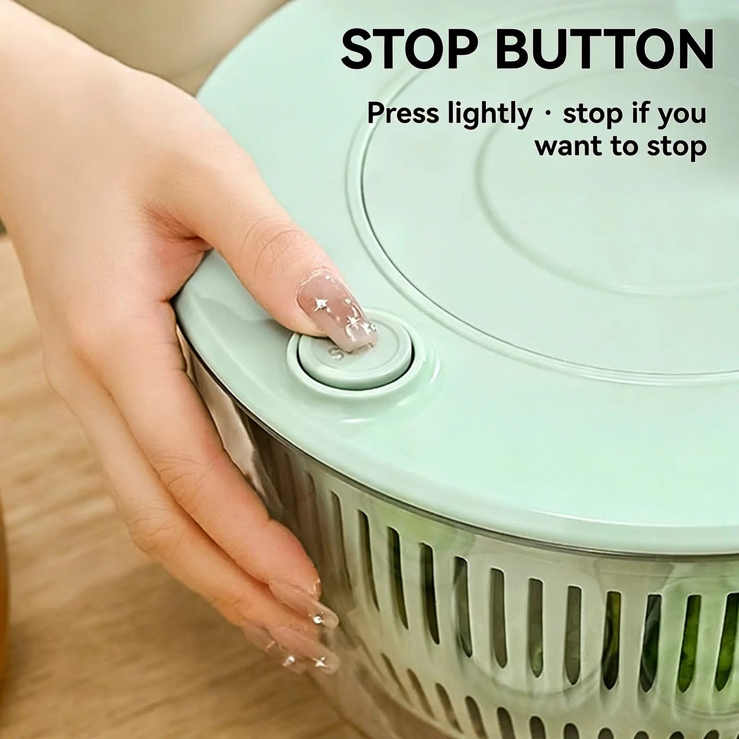3-in-1 Vegetable Slicer & Salad Spinner – Large Capacity Washer Bowl with Strainer